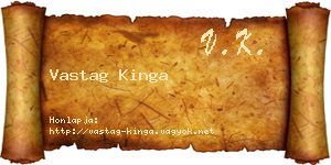 Vastag Kinga névjegykártya